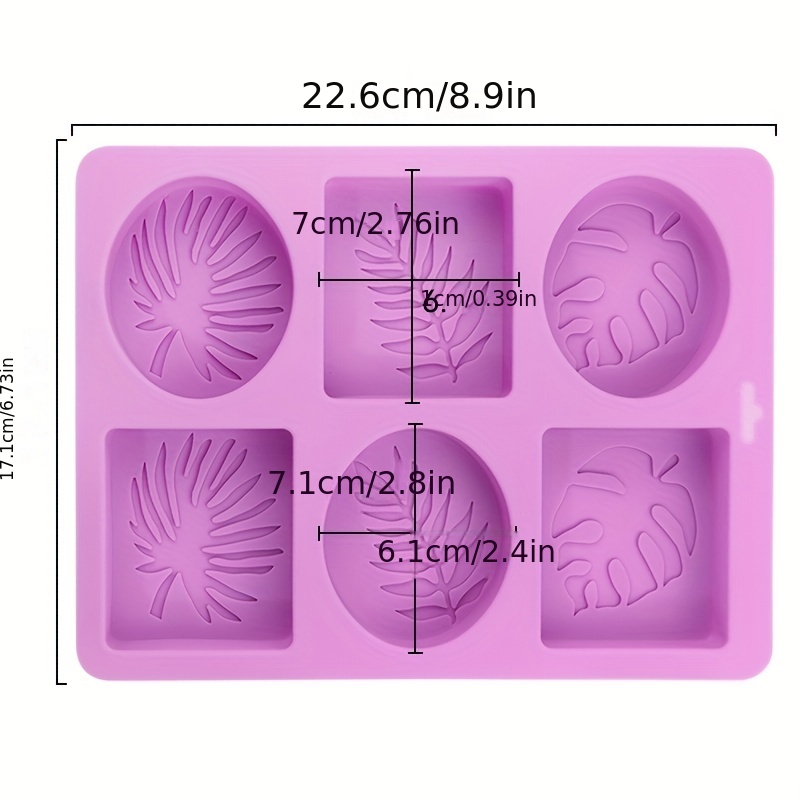 Molde Siliconado Para Jabón Ovalado Hojas Artesanal