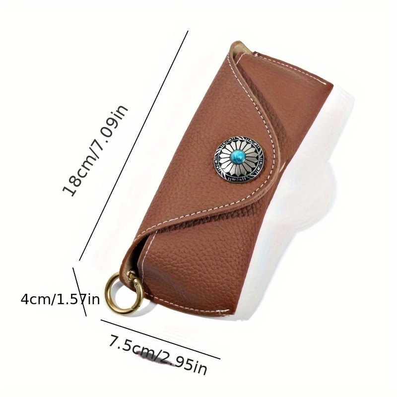 snap glasses bag with clip boho fashion sunglasses   box cover portable eyeglasses case holder details 6