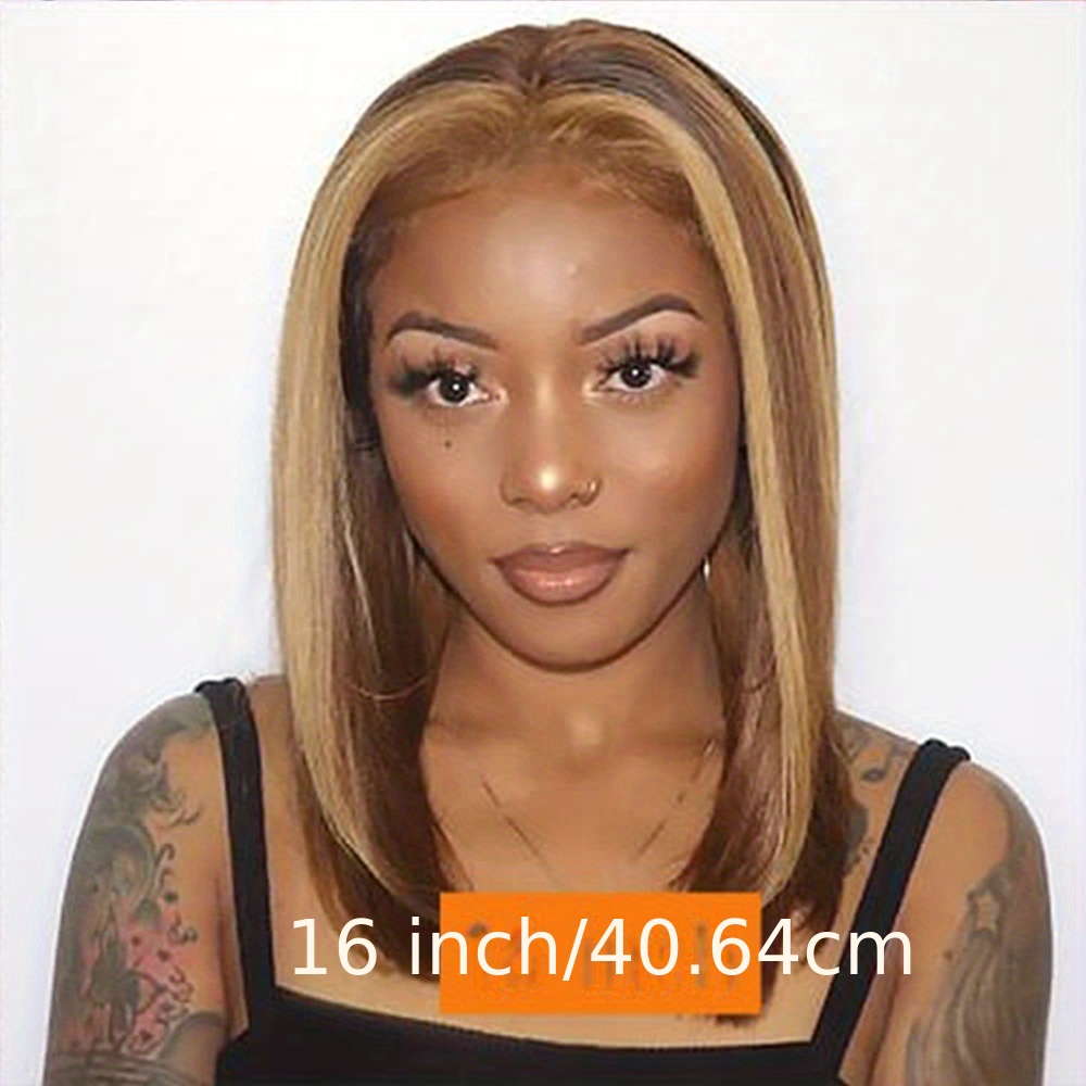  Ombre Blonde Dark Roots Lace Front Wigs 13x4 Free Part  Straight Human Hair Wig Full Ends 28 Inch 150% Density 2 Tone Brazilian  Virgin Lace Frontal Wigs Pre plucked Natural