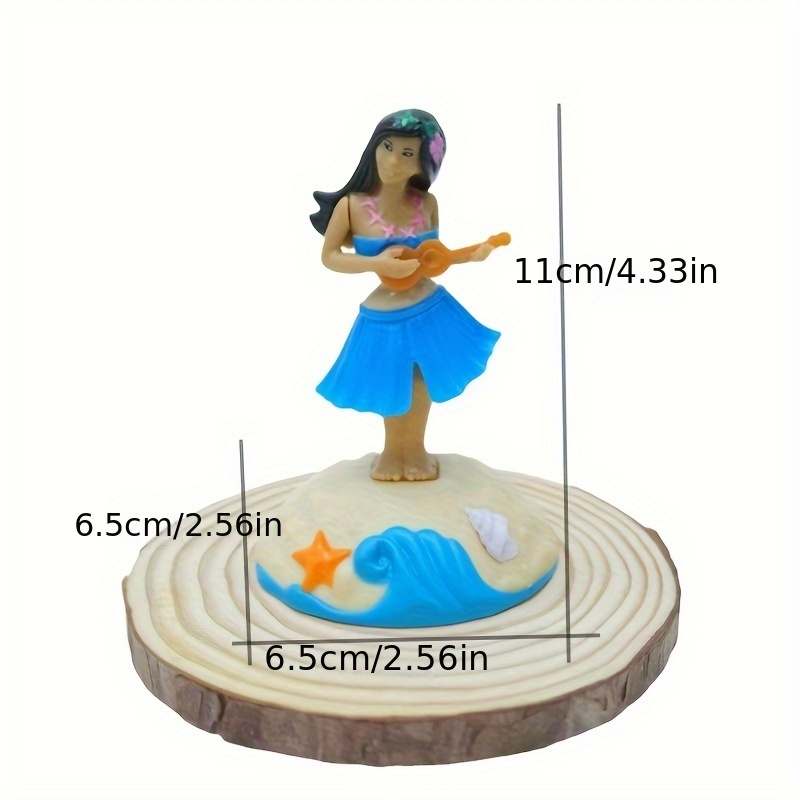 

1pc Creative Hawaiian Playing Guitar Girl Car Ornament