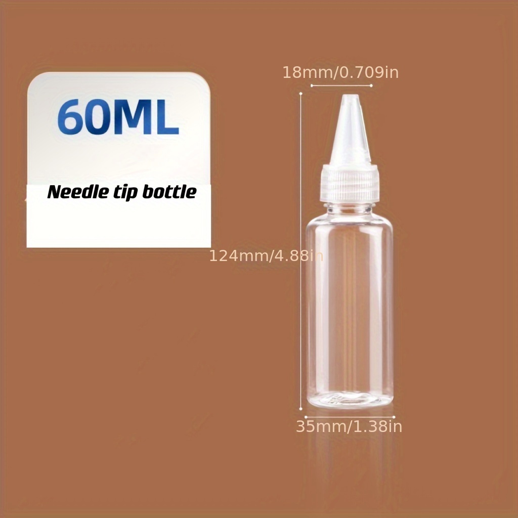 TEMU Lot de 5 flacons compteur transparents de 30/60/100/150 ml, distributeur à pression, flacons d'encre, peinture, récipients en plastique,