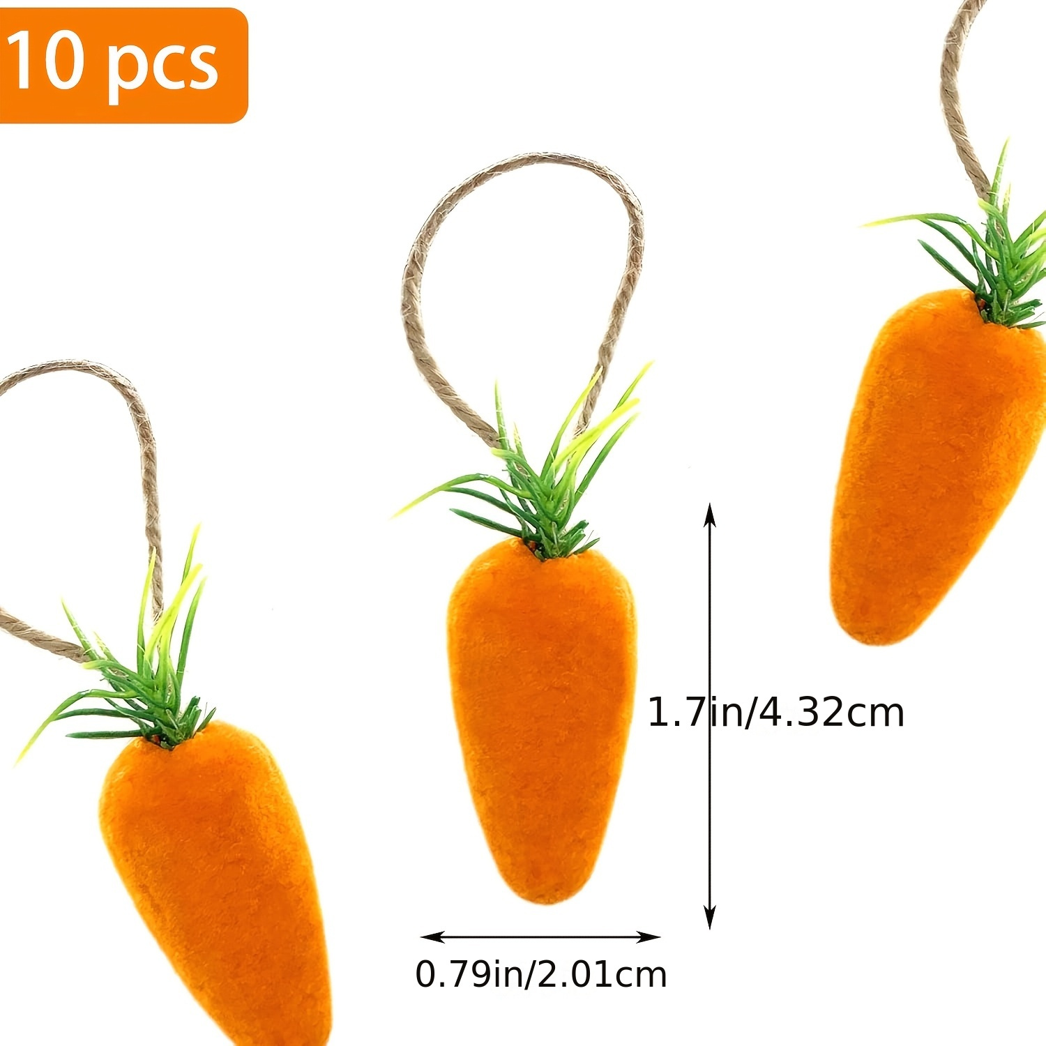 TEMU 5pcs/10pcs Easter Hanging Carrots - Artificial Simulated Easter Foam Carrots, Mini Bubble Easter Carrot Ornaments Suitable For Home Parties Diy
