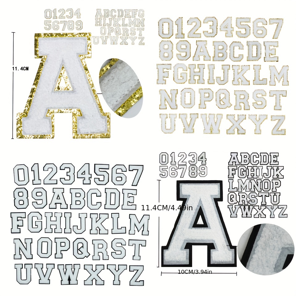 Large Letter Patches Iron On Letter Patch Varsity Glitters - Temu