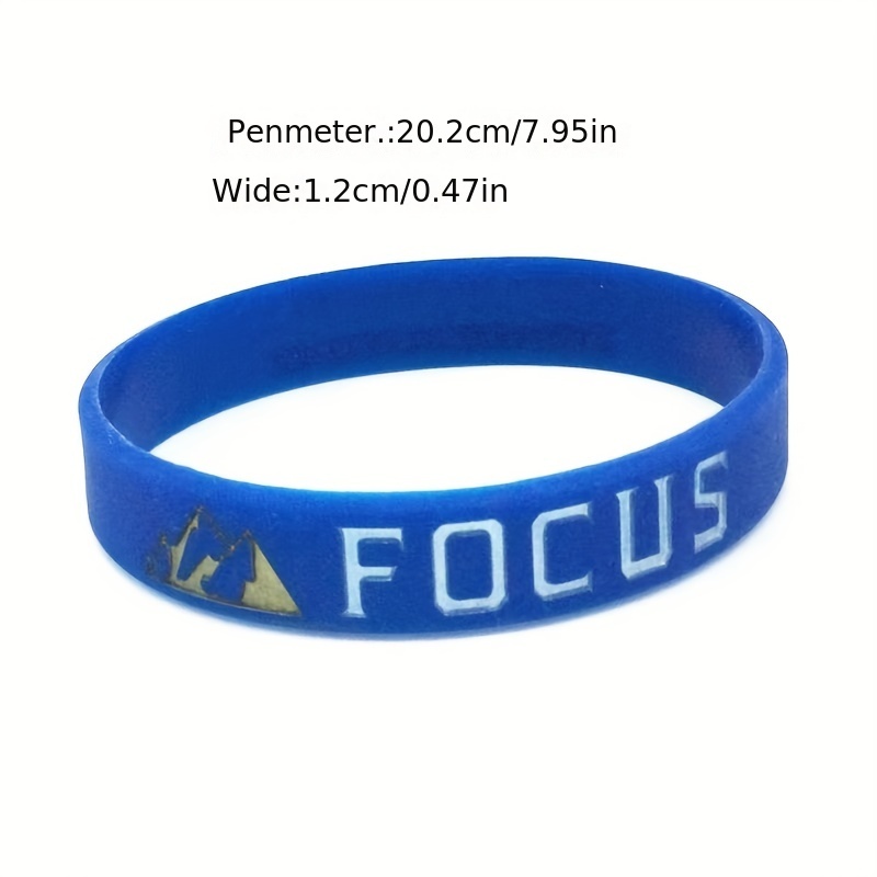 1 PC Dream Courage Strength Focus Silicone Bracelet, Unisex Rubber Wristband with Motivational Sayings for Party Gifts,Temu