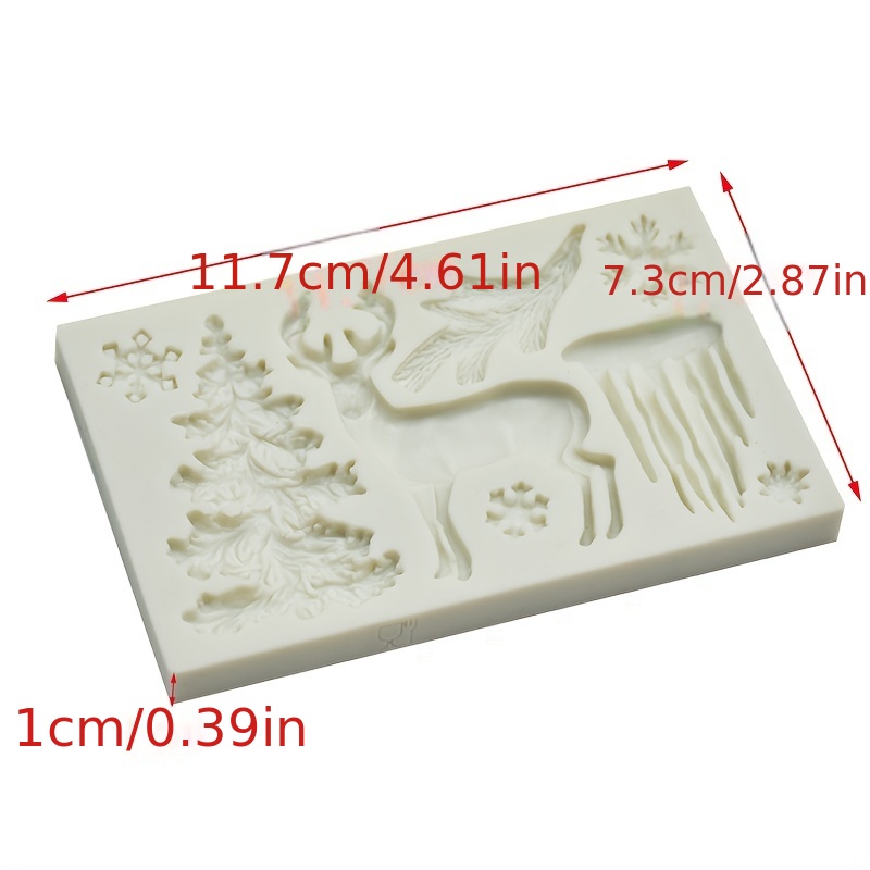 1pc Pink 3d Snowflake Silicone Cake Mould, Christmas Winter Theme Soap Mold