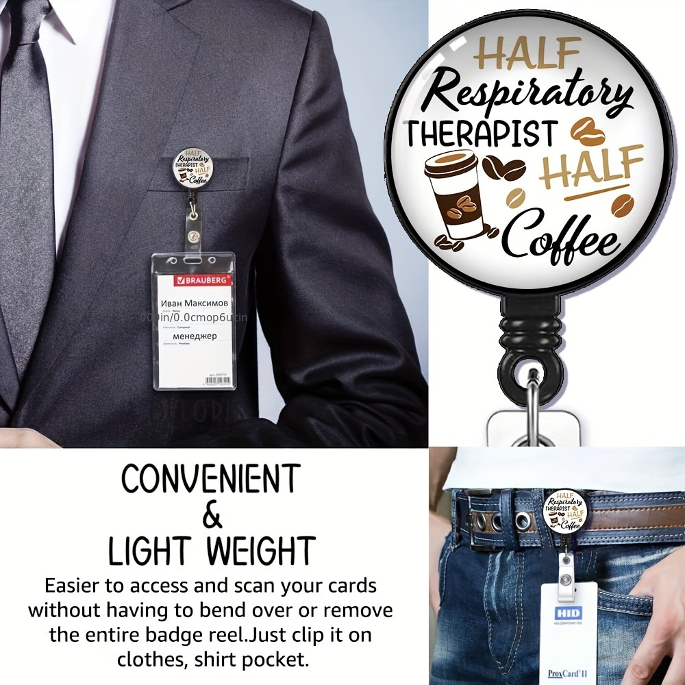Half Respiratory Therapist Half Coffee Nurse Badge Reel Clip - Temu