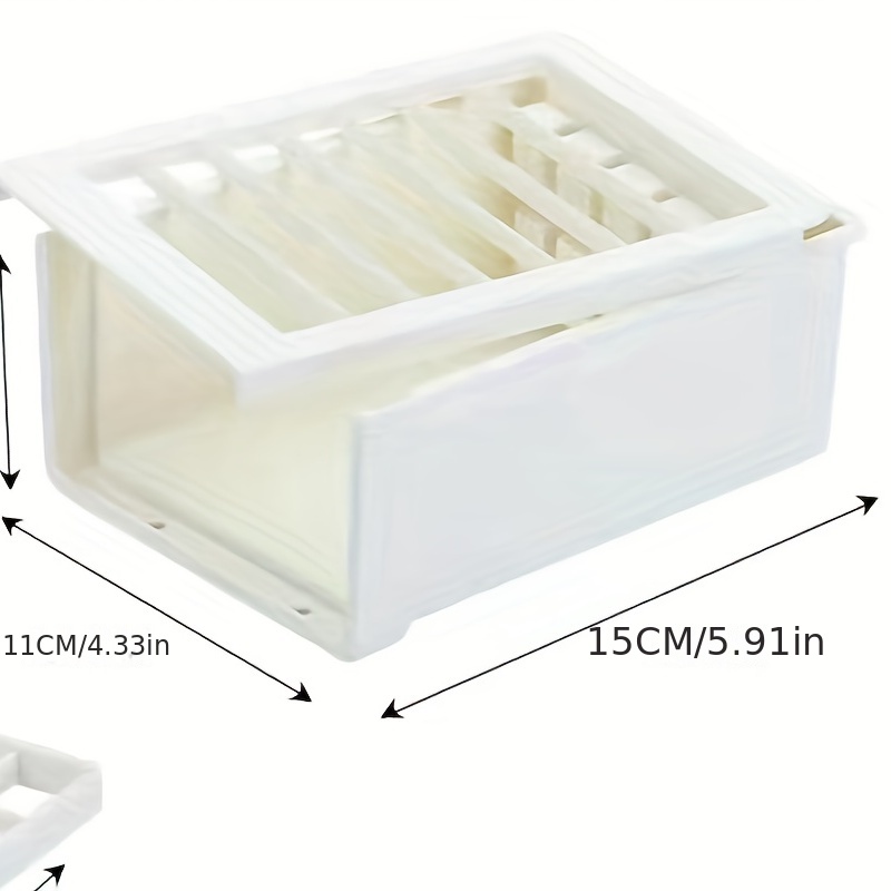 Kitchen Plastic Rectangle Handmade Press Maker Tofu Mold Cutter Box Case White