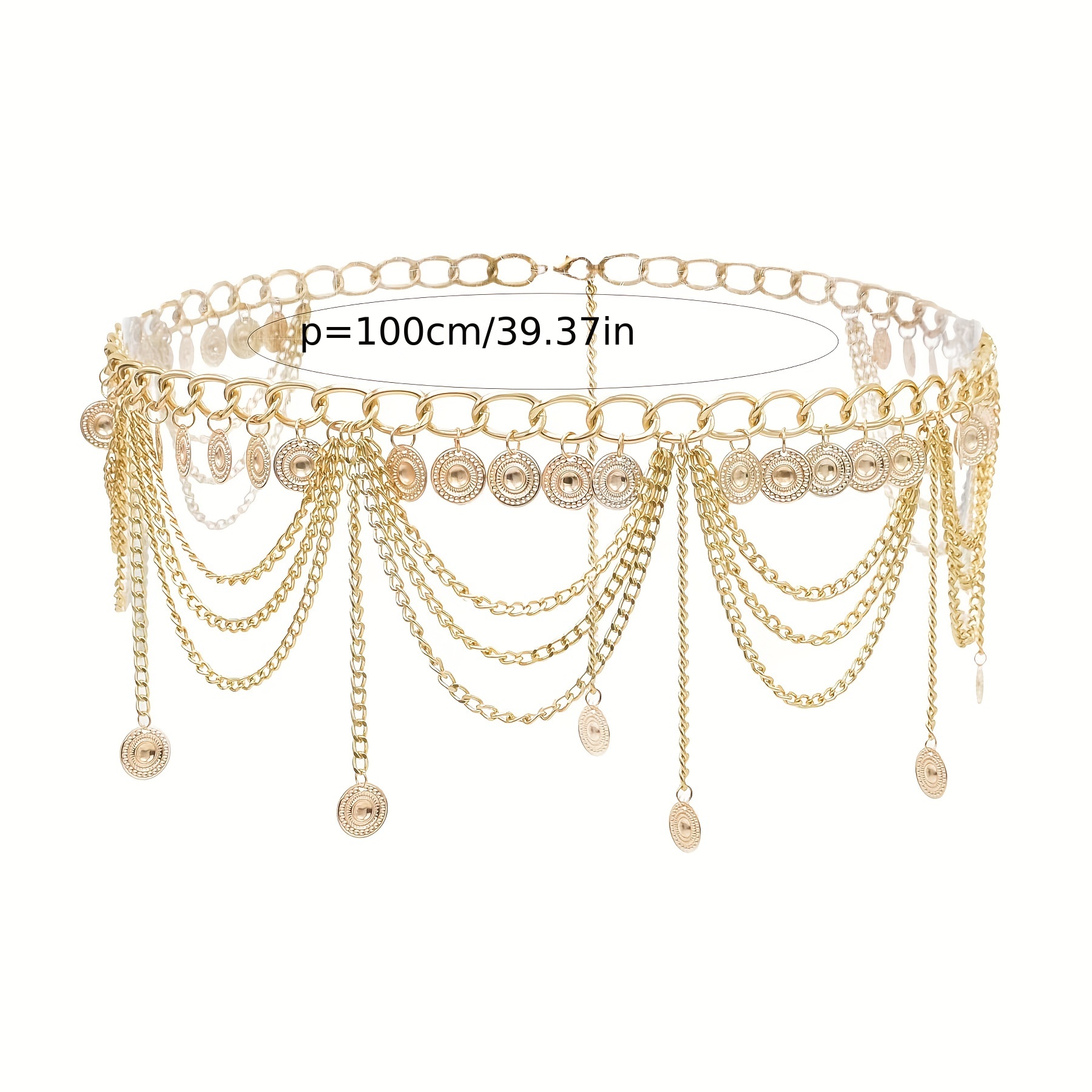 Shell Pendant Tassel Waist Chain Boho Golden Adjustable - Temu