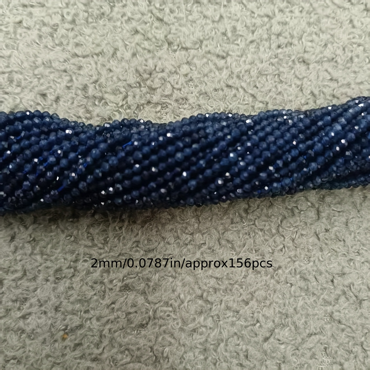 E-shop 2-3-4mm Blaue Runde Facettierte Lose Perlen - Steinperlen - Leichter Luxus für DIY-Schmuckherstellung, Geeignet für Armbänder, Halsketten und