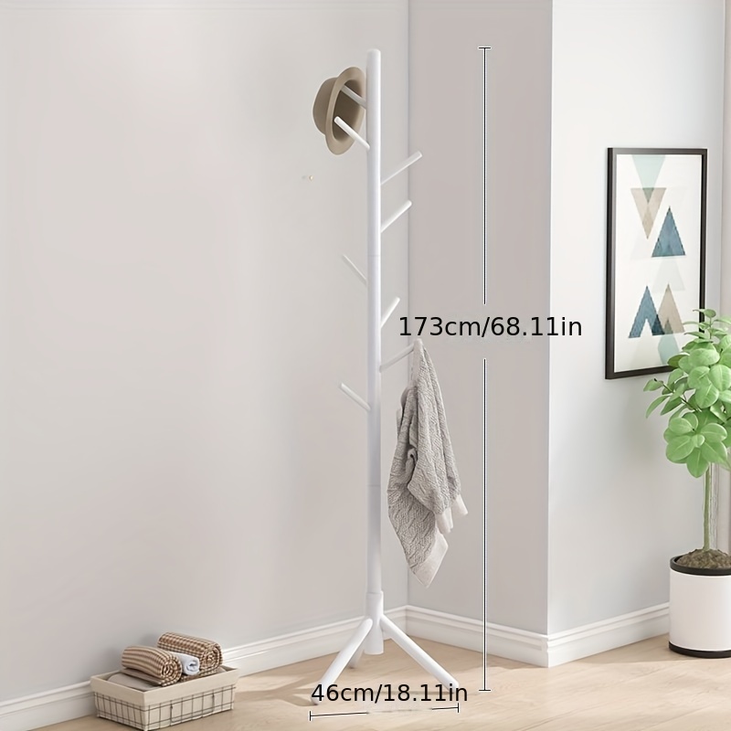 Solid Wood Coat Rack, Floor Bedroom Vertical Clothes Hanging Rack, Home  Simple Clothes Drying Rack, Room Hanging Handbag Storage Rack,  Floor-standing Dorm Coat Rack, Bedroom Decor, Home Decor, Home Furnishing -  Temu