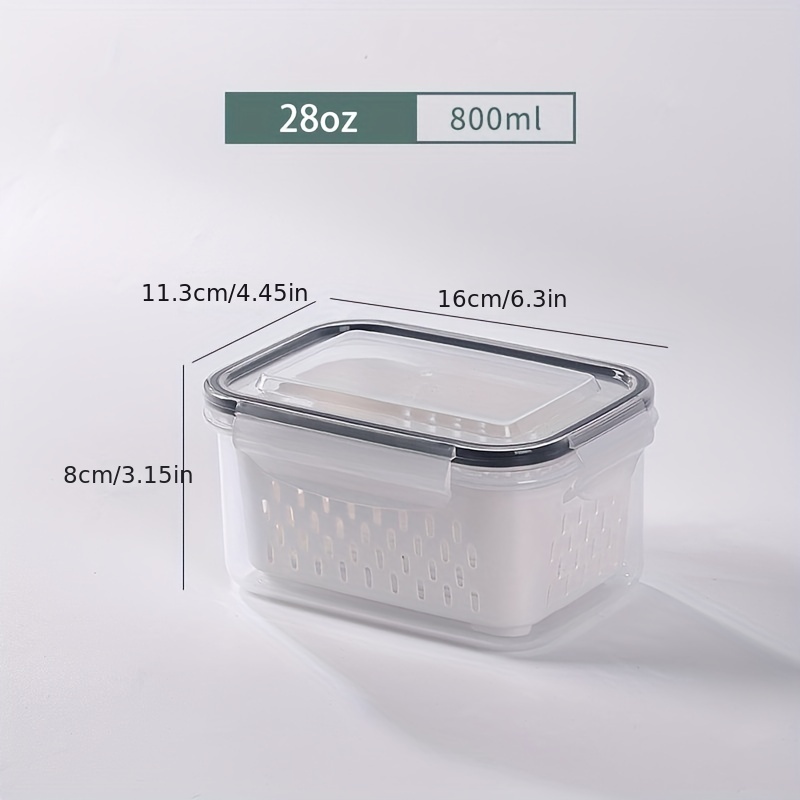 1pc Fresh Produce Vegetable Fruit Storage Containers , BPA-free Fridge  Storage Container, Fridge Organizers, Used In Storing Fruits Vegetables  Meat Fresh Fish