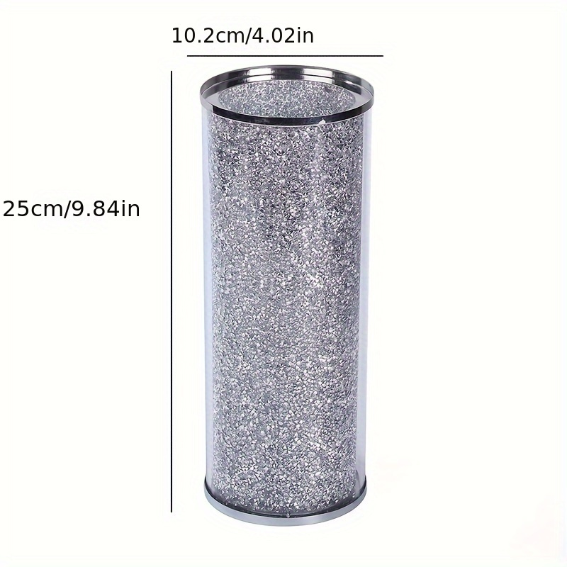 Image of 1pc, Crystal Rhinestone Vase, Decorative Glass Flower Vase For Home And Office Decoration, Vases For Flowers