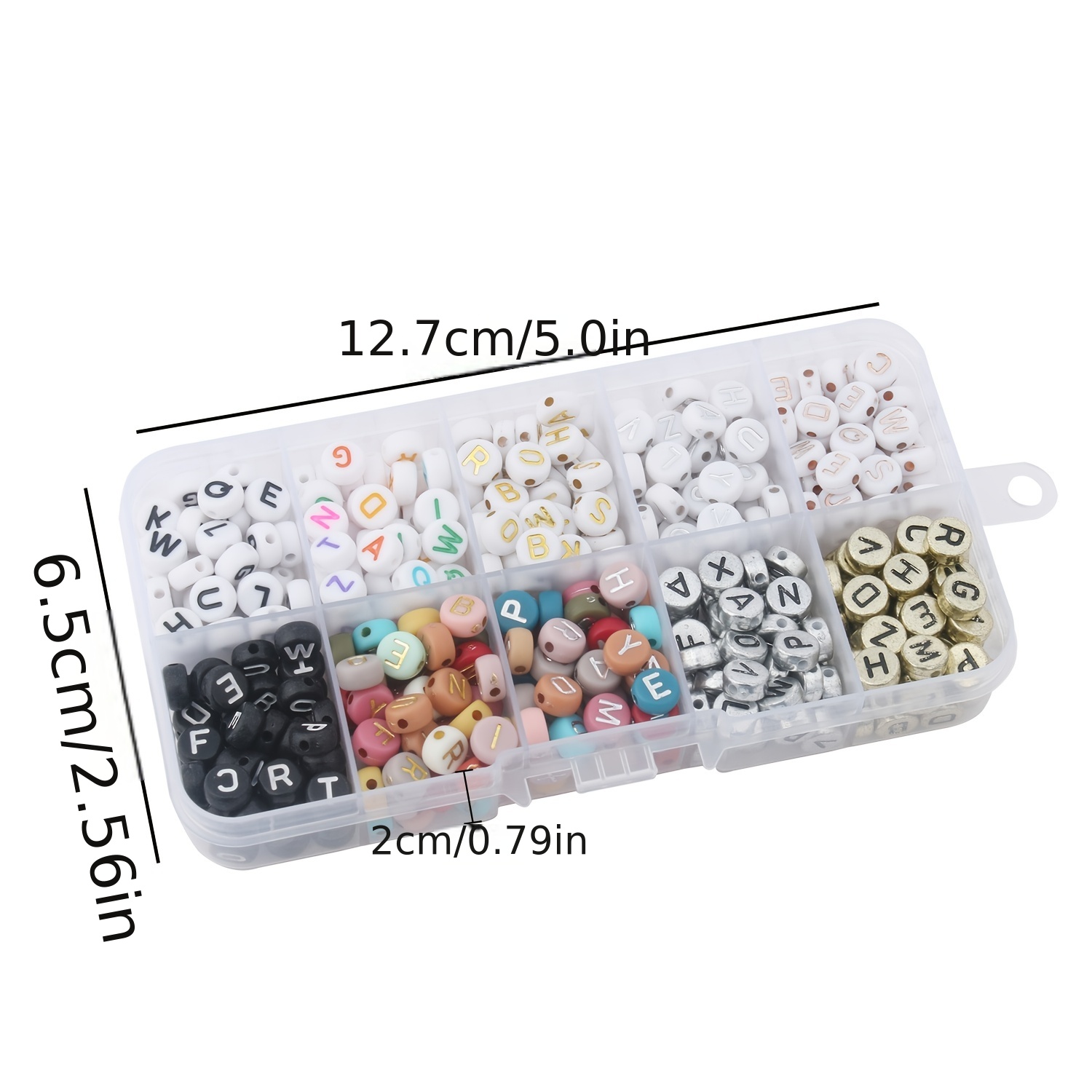  Cousin DIY Square Acrylic Plastic 6mm Alphabet Beads