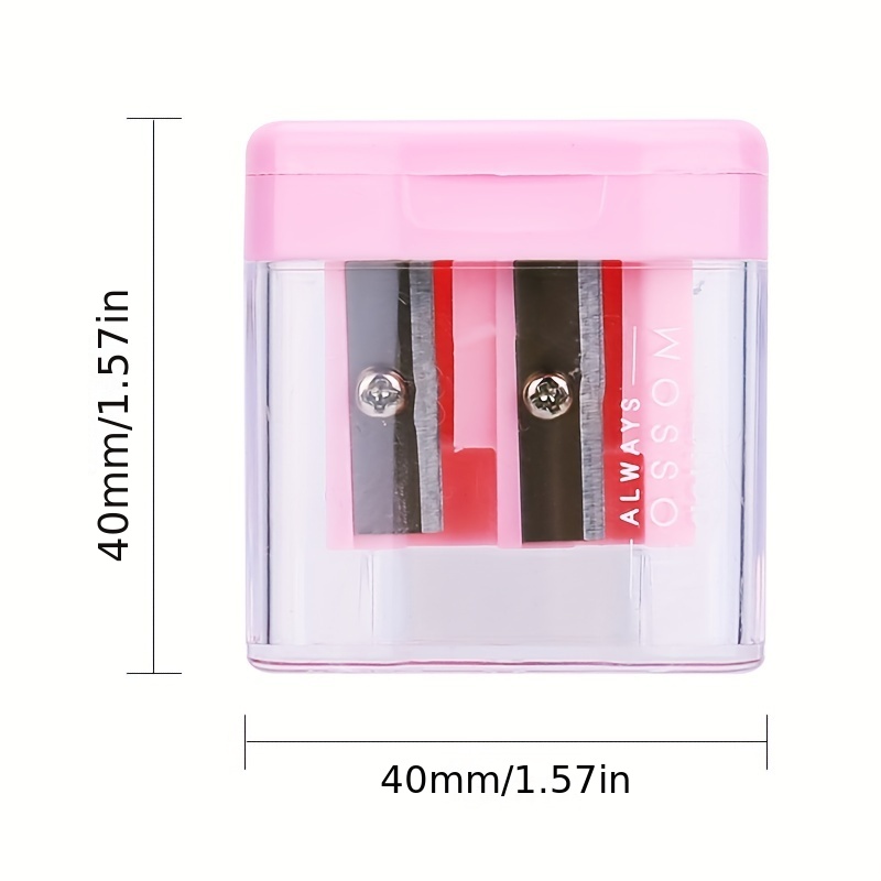 2 Hole Pencil Sharpener with FREE Erasers (12/unit), #76548 (Y-9)