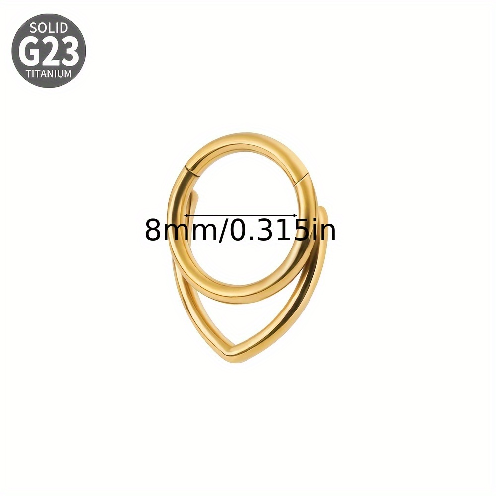 Image of 1pc G23 Titanium Elegant Sexy 16g Septum Ring Nose Ring Piercing Jewelry For Women And Men, Ideal For Gifts, Daily Wear And Parties, Use