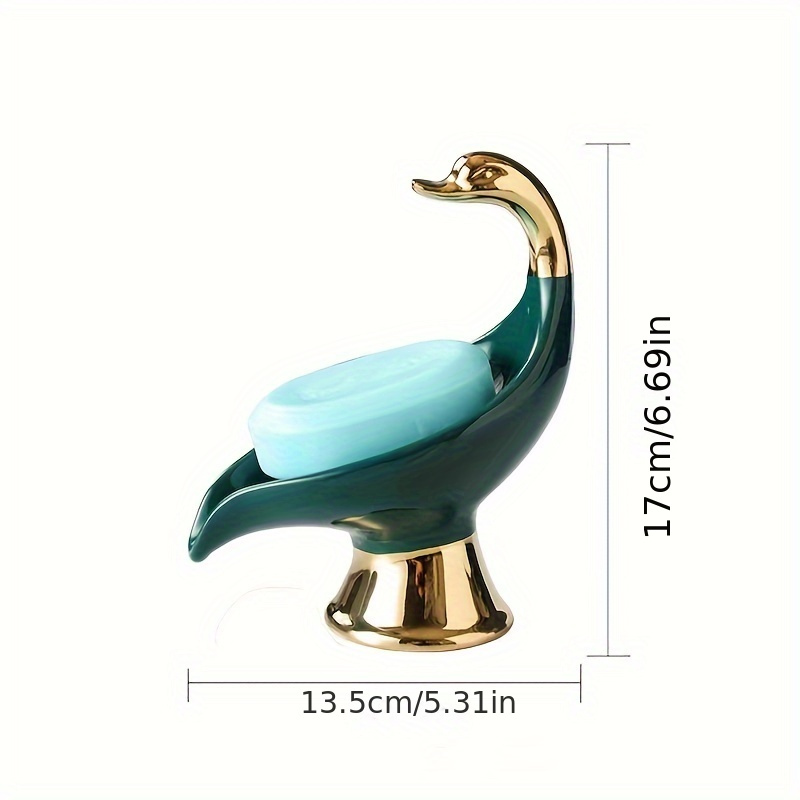 Creative Swan Soap Dish Ceramic Drain Soap Tray Self - Temu Australia