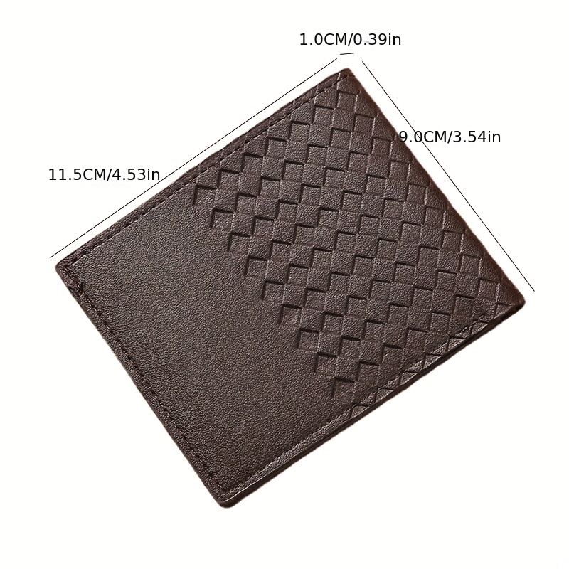 Men's Pu Leather Short Wallet Litchi Pattern Multiple Card Slots Purse  Large Capacity Card Holder, Great Gift For Men - Temu