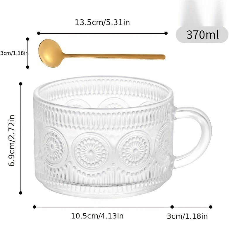 Boho Sunflower Glass Cup With Straw, Embossed Glass Water Cup, Iced Coffee  Cups, Drinking Glasses For Juice, Milk, Tea, And More, Summer Winter  Drinkware - Temu