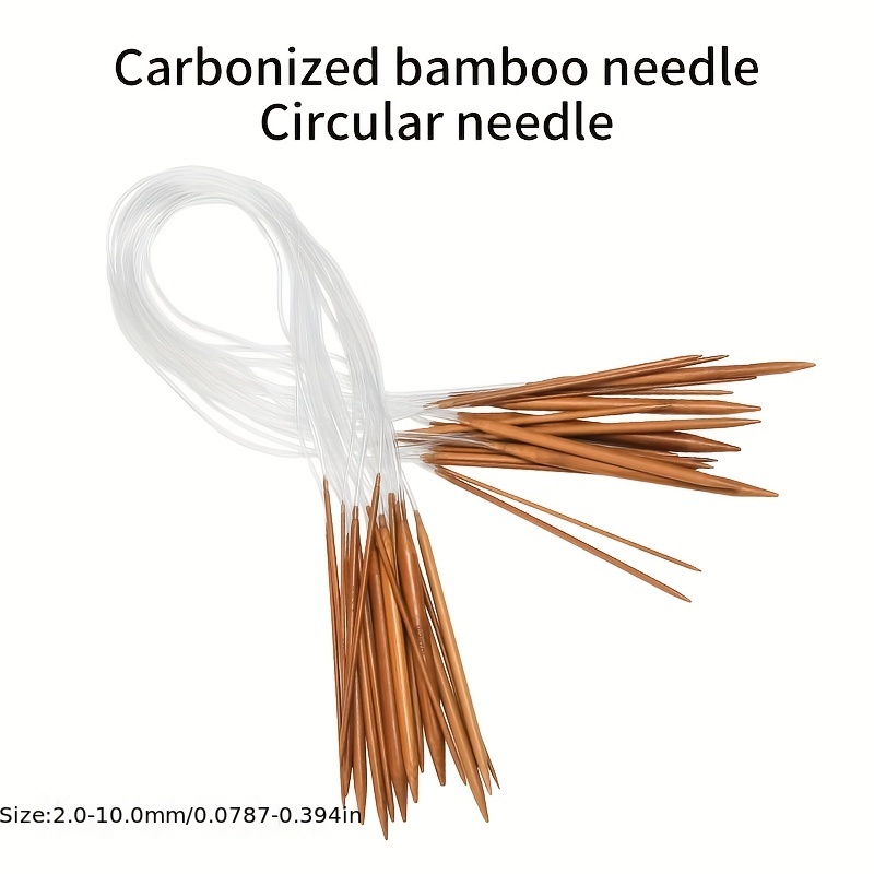 Circular Sweater Needles Carbonized Wooden Rod Needles - Temu