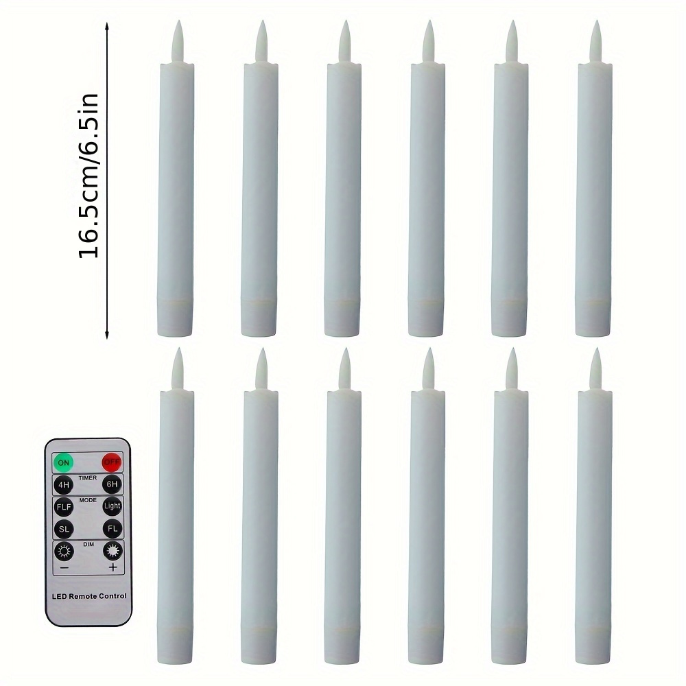 12pcs/set LED10 Télécommande Étanche Bougie Électronique À - Temu