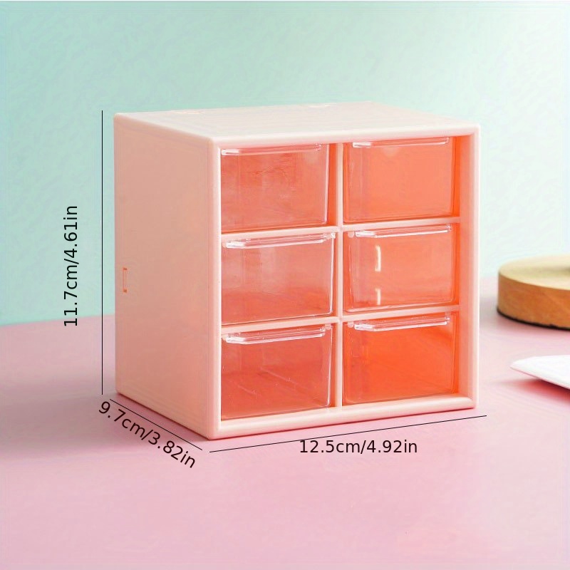 STOBOK Cajones de plástico de almacenamiento Caja organizadora de joyas de  plástico Caja de almacenamiento multifuncional Cajones de plástico