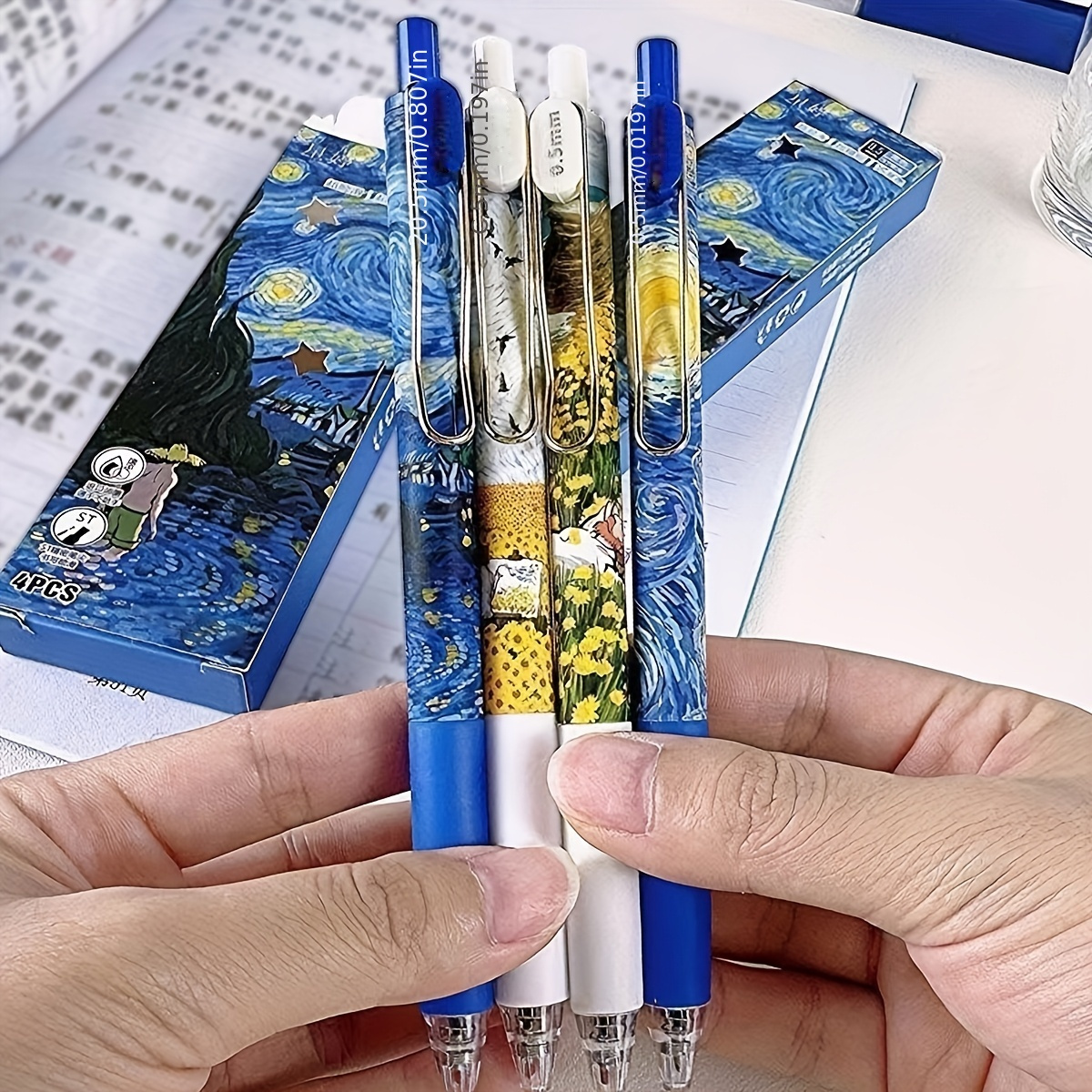 

A Set Of Oil Painting Design Pens With 0.5mm Tips, Lightweight And Portable, Quick-drying Liquid Ink, - Students And Office Use.