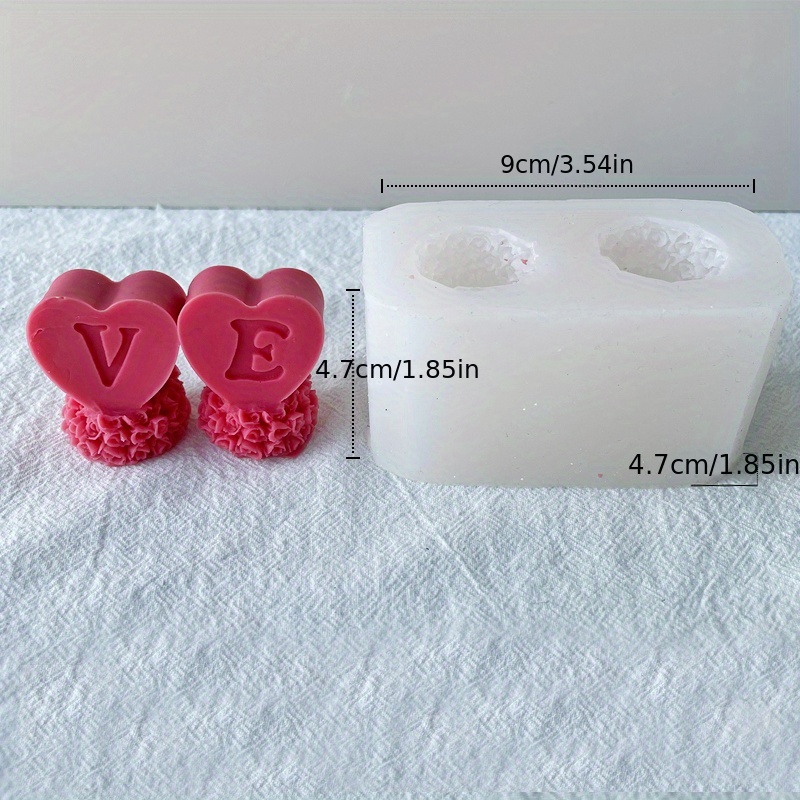 Valentine's Day Love Heart Red Lips Rose Style Silicone Mold DIY  Aromatherapy Candle Chocolate for Valentine's