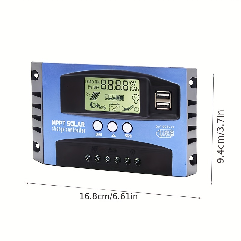 1pc mppt 30a 60a 100a solar charge controller 12v 24v solar panel battery regulator charge controller dual usb 5v2a home use outdoor solar supplies