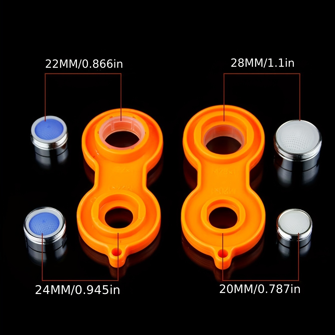 1pc Bubbler Wrench, Orange Multi-Functional Bubbler Wrench, Quick Installation And Disassembly, For Filter Cleaning