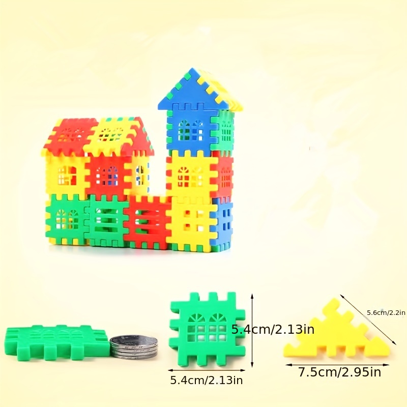60pcs villa building block toys house splicing toys montessori toys fine motor skills education classification and matching stacked toys random colors halloween thanksgiving day christmas gift 2