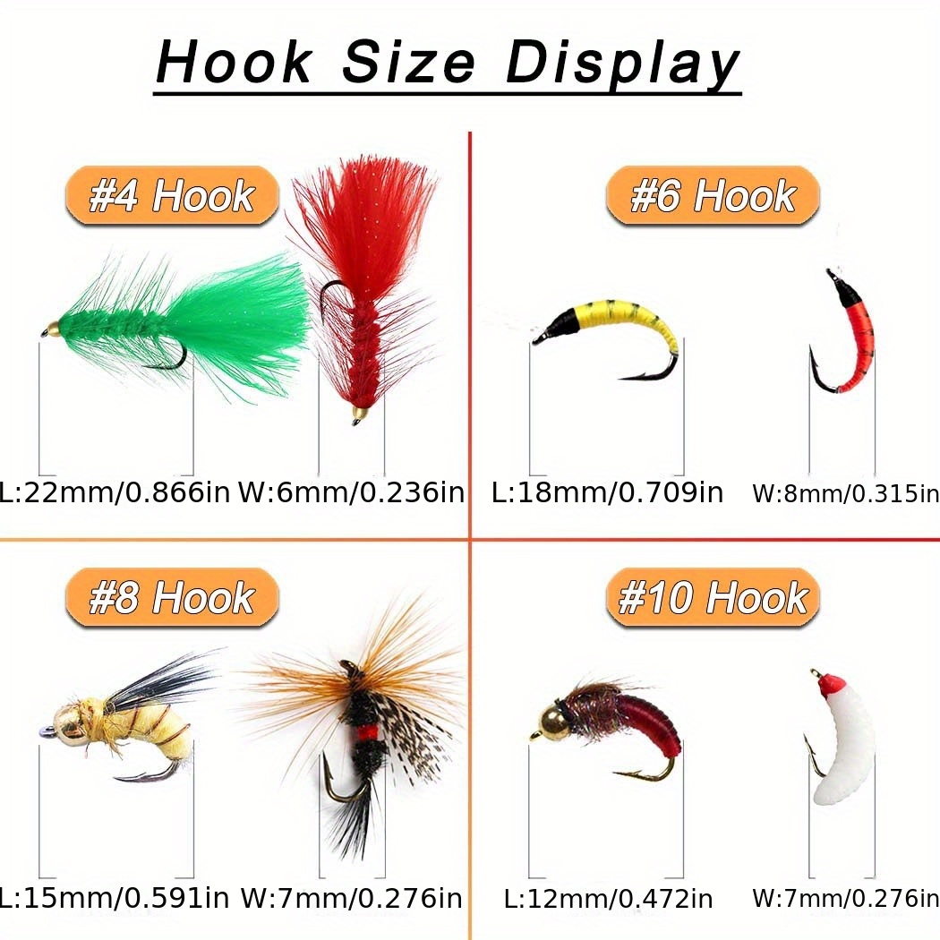 Fly Fishing Barbed Hooks Set Dry Wet Nymphs - Temu