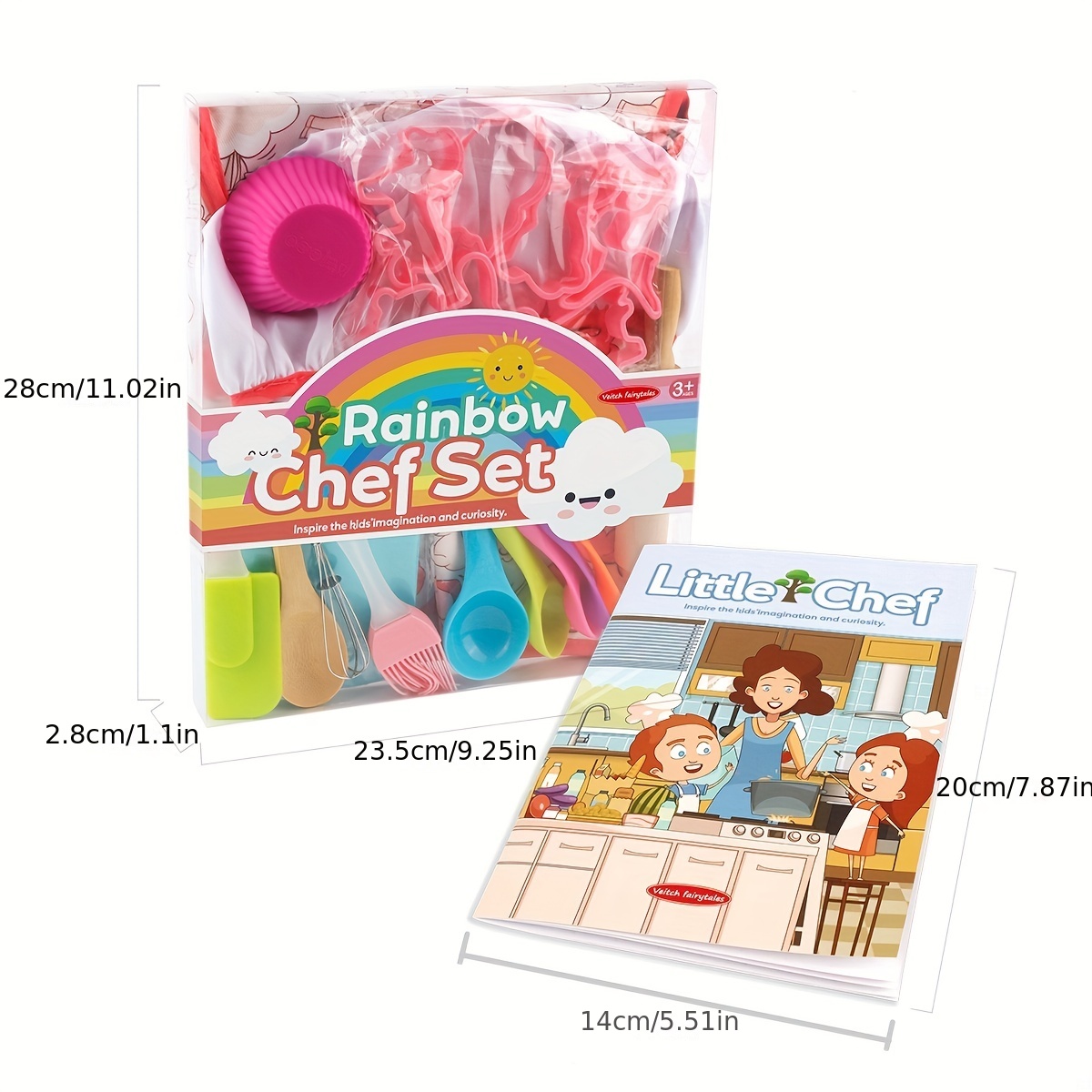 TEMI Juguetes de cocina de comida de simulación para niños de 4 a 8 años,  juego de cocina para niños pequeños de 1 a 3 años, accesorios de cocina con