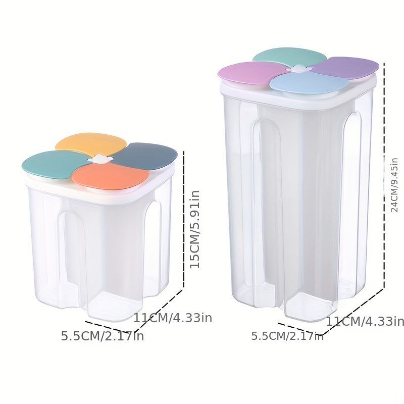 1pc 1 5l Four Compartment Sealed Fresh Keeping Kitchen - Temu