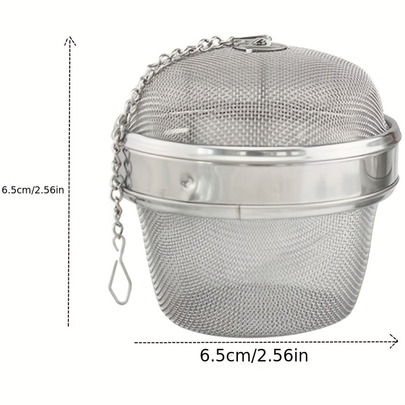 TEMU 304 Stainless Steel Tea Strainer With Mesh Infuser, Rectangular Tea Filter For Loose Leaf And Spices, 3 Styles , Tea Strainers For Loose Tea