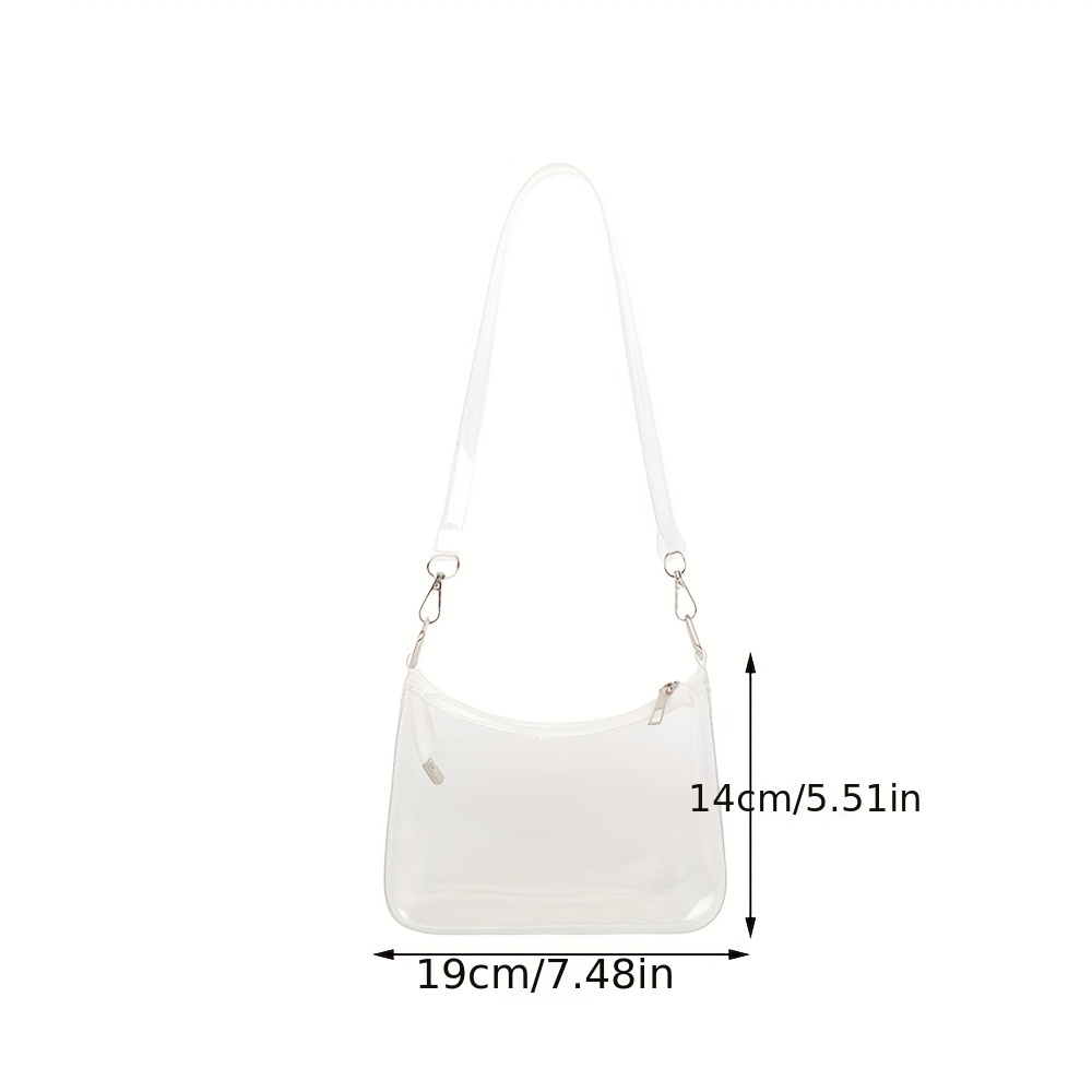 Blue PVC Jelly Hobo Bags Fashion Clear Handbags with Mini Wallet