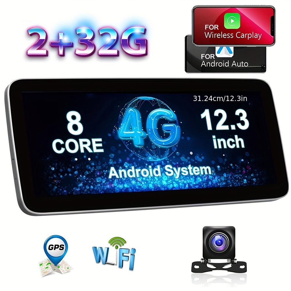 Wireless Carplay Car Radio Multimedia Player For FIAT 500 Android 11 6+128G  IPS Screen Autoradio Audio WIFI DSP 4G Lte RDS BT