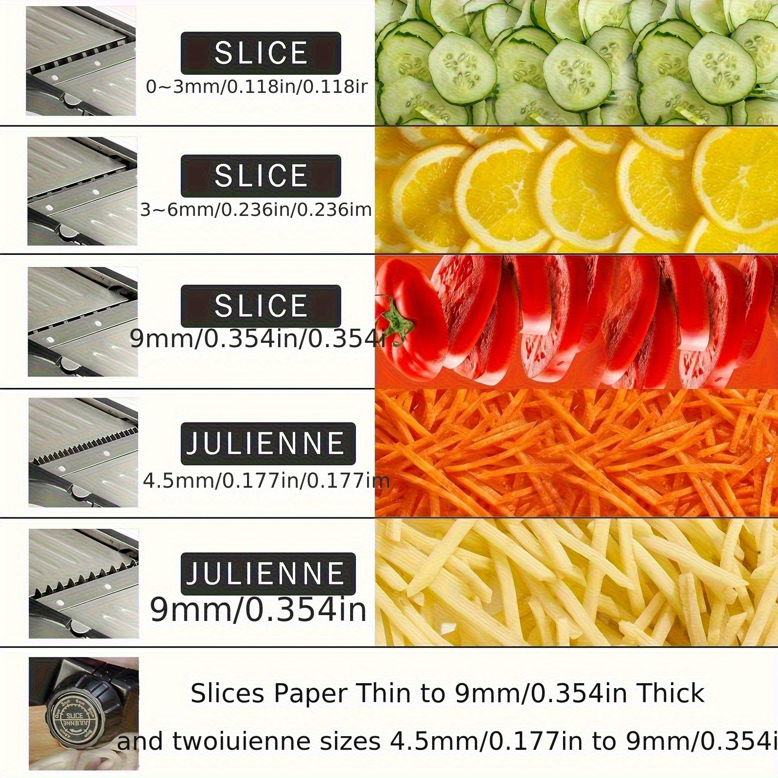 Exclusive Mandoline Food Slicer, Adjustable Stainless Steel Vegetable Slicer for Potatoes, Onions, And Chips, Includes a Cleaning Brush for Slicing Tomatoes 15 Mandoline Food Slicer, Adjustable Stainless Steel Vegetable Slicer for Potatoes, Onions, And Chips, Includes a Cleaning Brush for Slicing Tomatoes