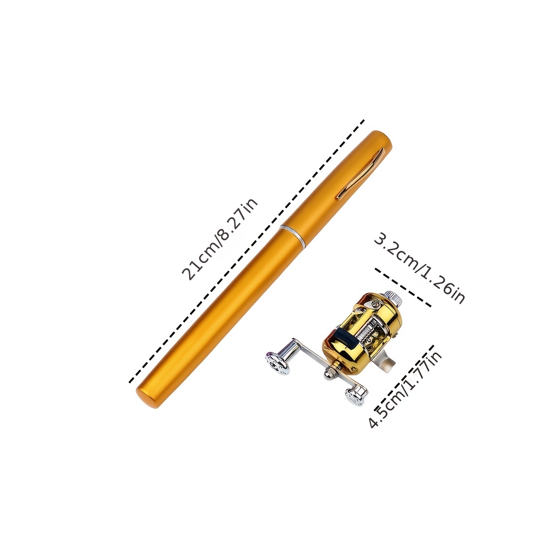 1.6m Pen Shape Telescopic Pen Fishing Pole Mini Pocket Fishing Rod