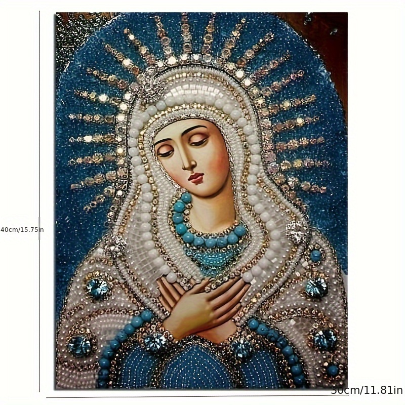 Holy Virgin Mary 5d Diy Diamond Painting Crystal Orthodox - Temu