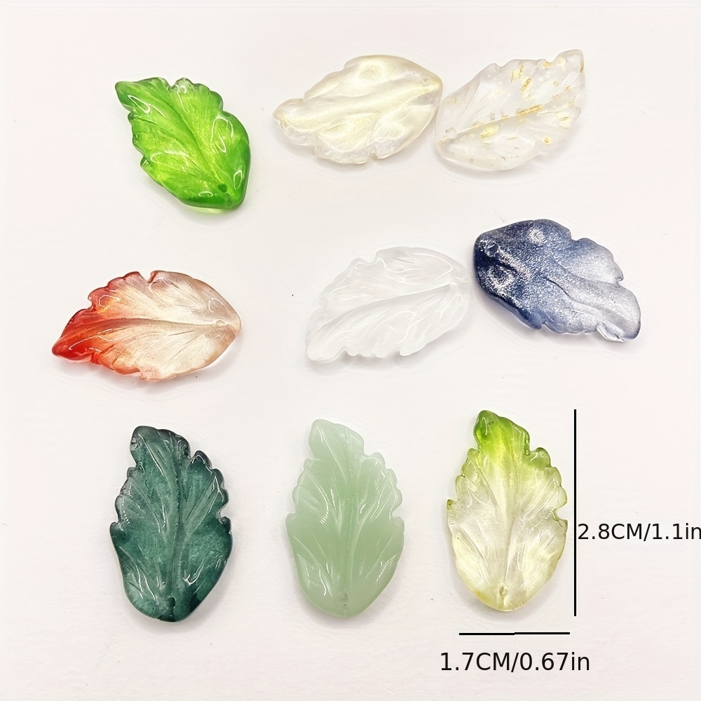 Poplar Leaf Crystal Glass Beads Earrings Necklace Bracelet - Temu