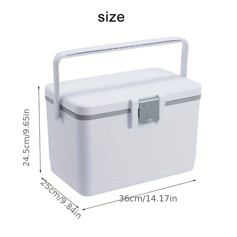 1pc, 2.11gal Water Drink Cans Cool Storage Ice Box Outdoor Plastic Ice  Cooler Box With Handle Cooler Box Food Insulated Ice Storage Box For Travel  Cam