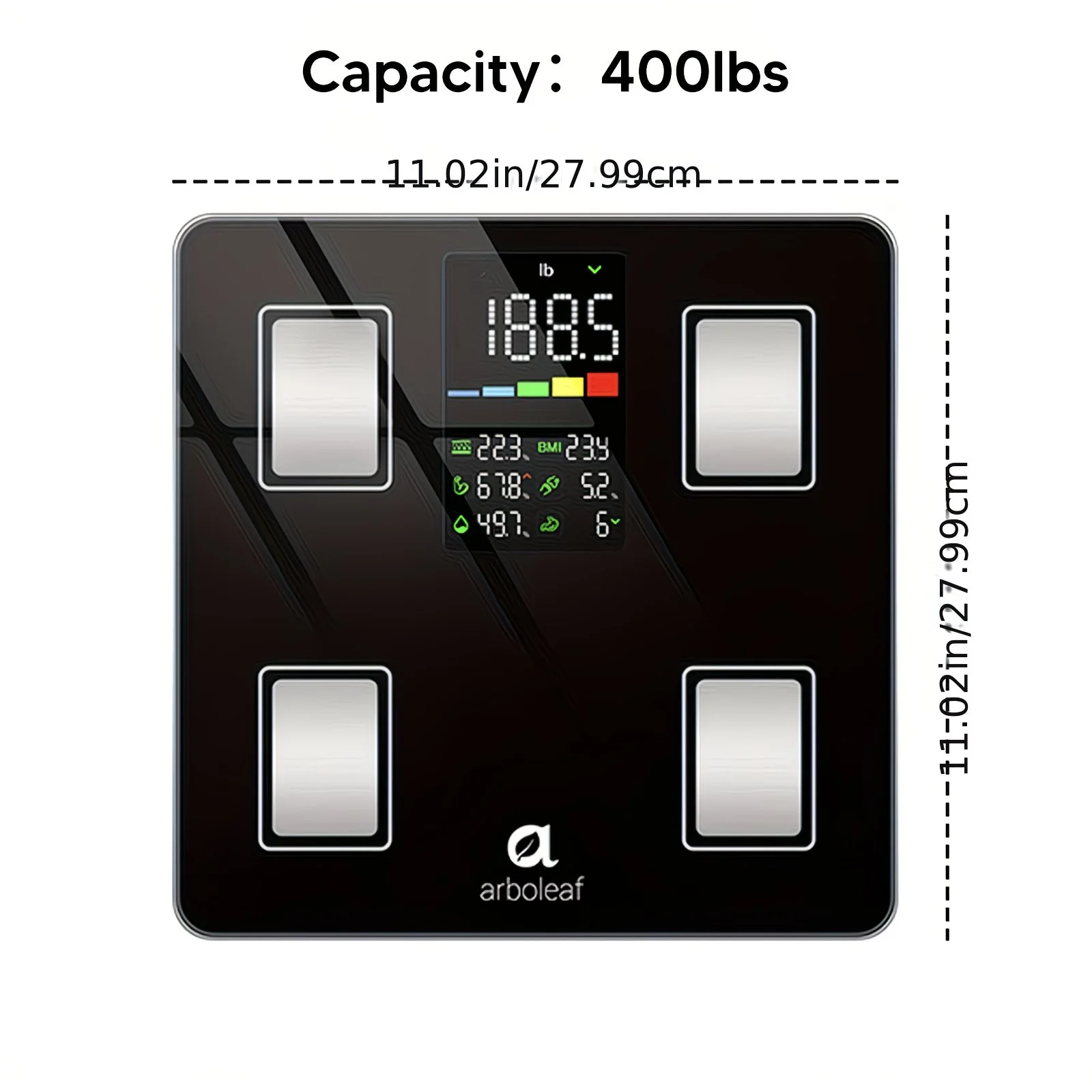 Smart Digital Body Fat Scale - 14 Metrics & 500lb Capacity – detail 2