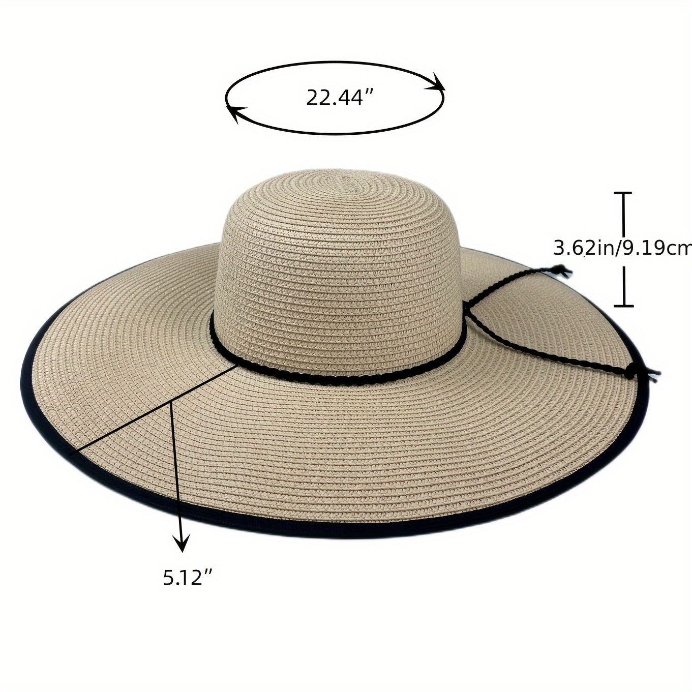2023 New Fashion Wide Brim Summer Beach Sun Hats For Women Uv Protection  Woman Foldable Floppy