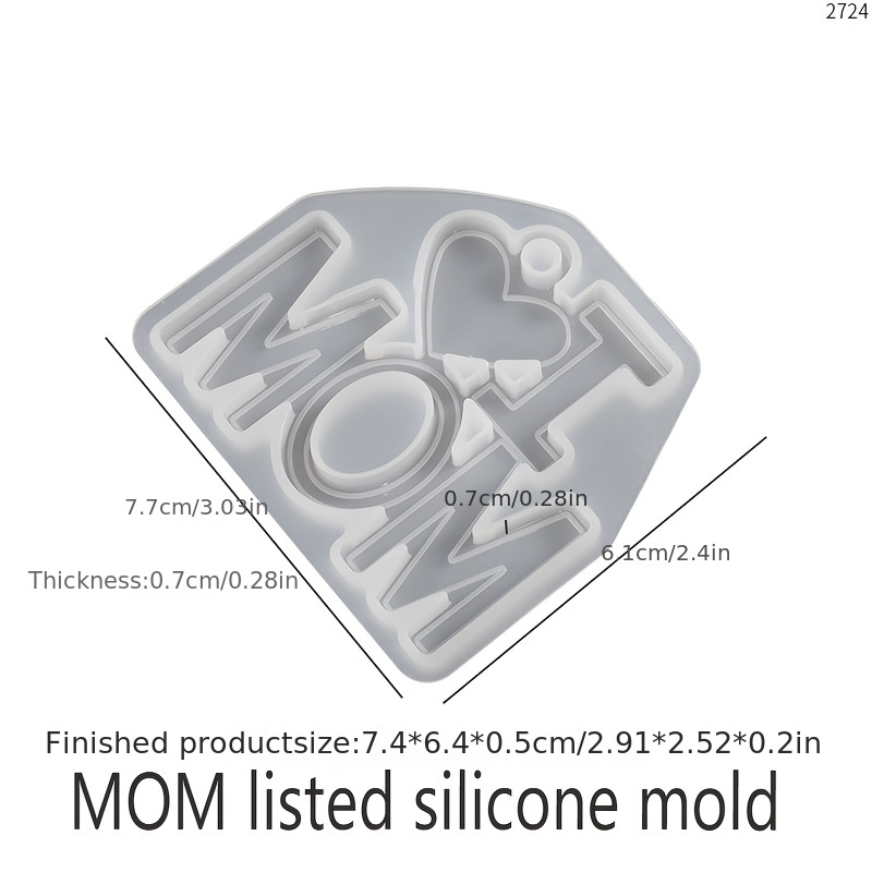 LET'S RESIN 2Pcs Alphabet Resin Molds, Letter Number Silicone Molds Jewelry  Casting Molds, Epoxy Molds for Resin Keychain
