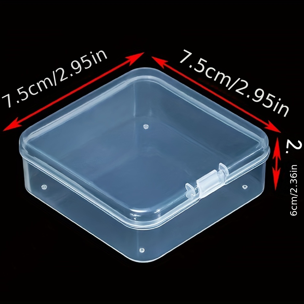Square Pp Plastic Transparent Jewelry Storage Box Hardware - Temu Canada