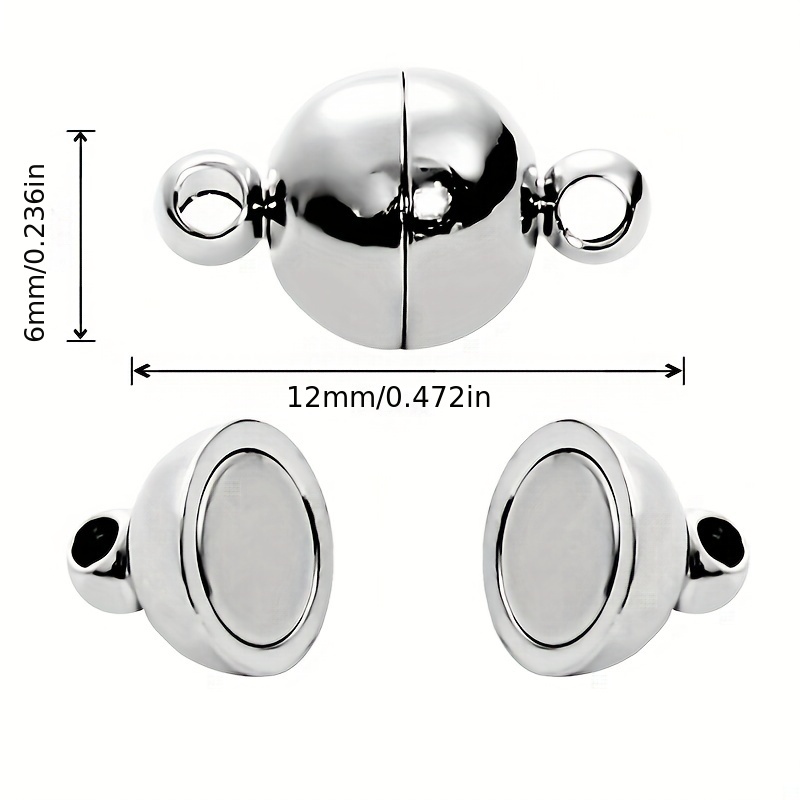 Jewellery Magnetic Clasps Round Magnetic Clasps For - Temu