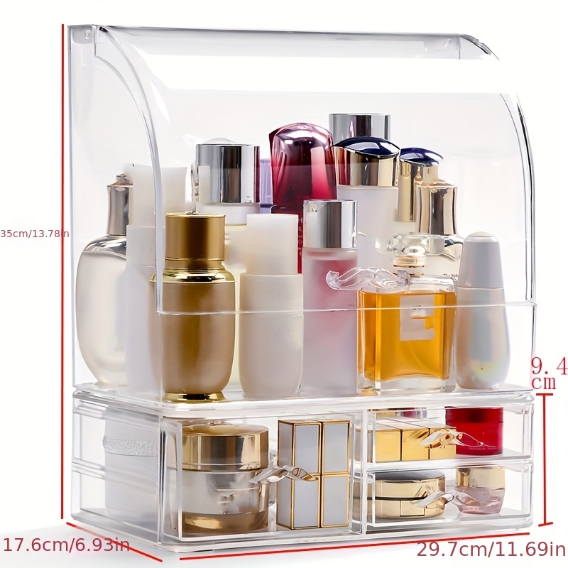 Transparent Dust-proof Skin Care Products Cosmetics Large-capacity