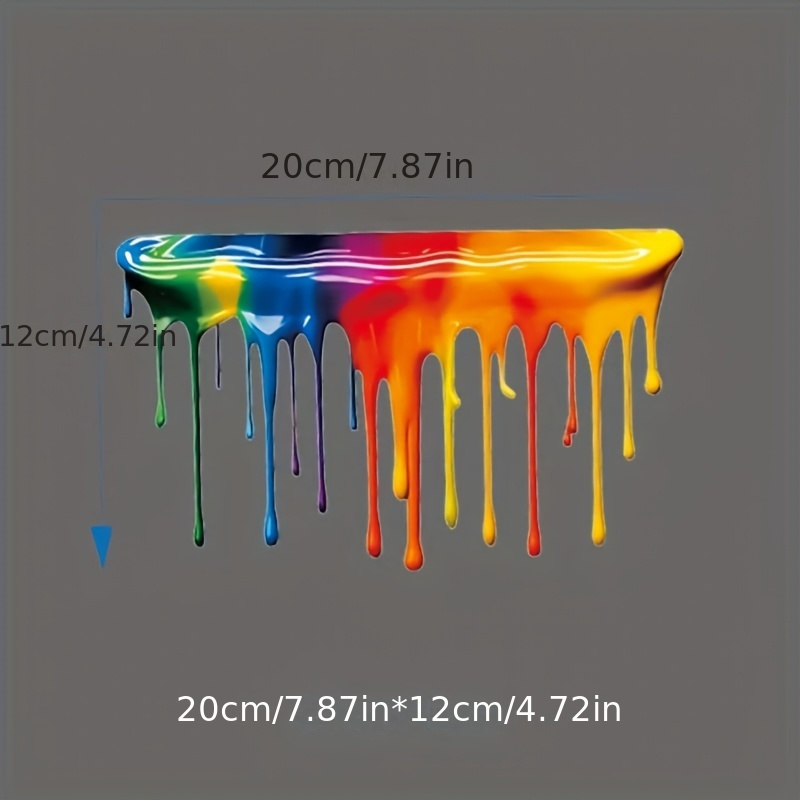 Dopamine Fluid Paint Rainbow Sticker, Body And Rear For Electric Bikes And Motorcycles, Creative Decorative Sticker