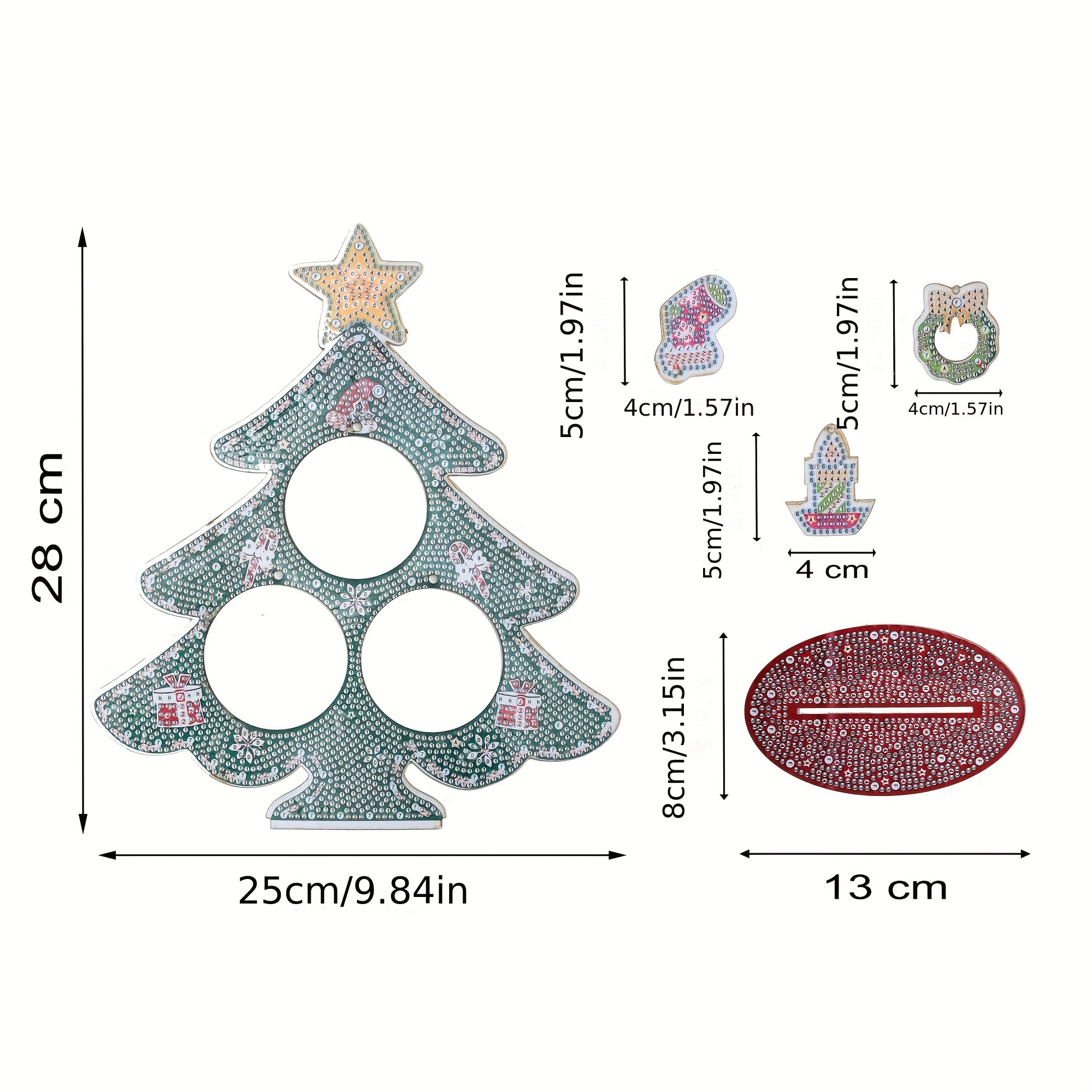 Diamond Painting DIY Desktop Christmas Tree Diamond Painting Ornaments  Decoration Plaque