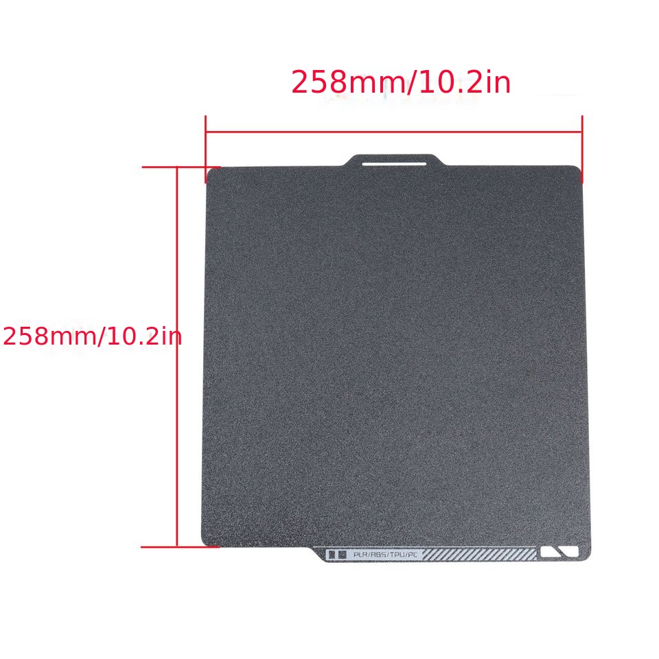 BambuLab PEI Textured 258x258mm Flexible Spring Steel Sheet Build Plate For  Bambu Lab P1 P1P X1 X1C Carbon Heated Bed 3D Printer